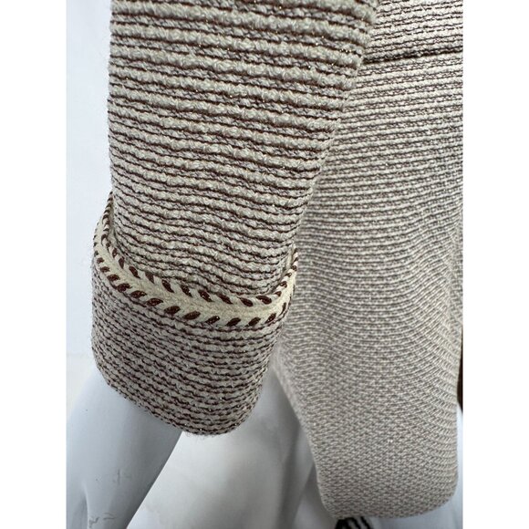 St. John Collection By Marie Gold Beige Textured Knit Skirt Suit Set Size 4 With - Picture 10 of 16